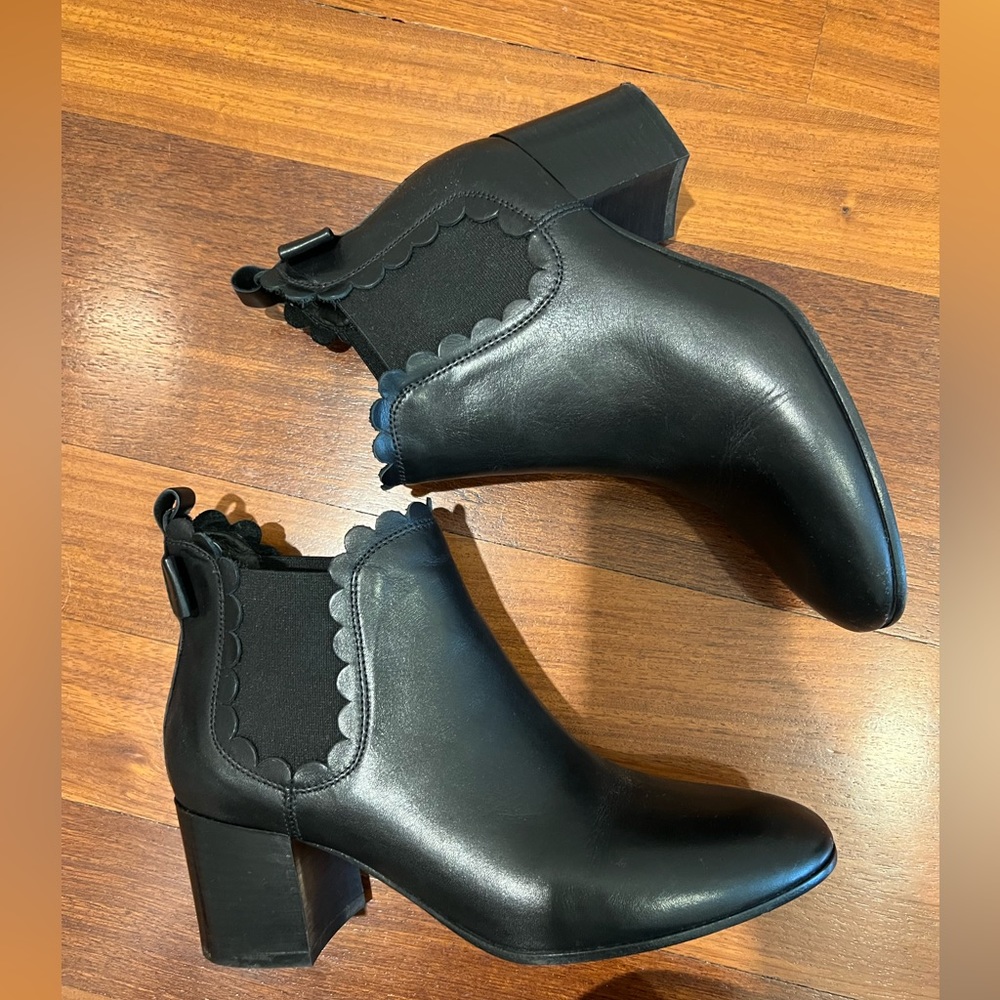 Kate Spade Black leather booties